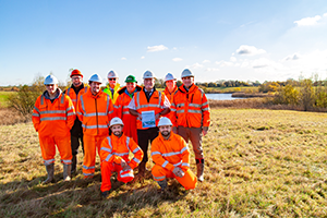 Restoration award team at Shorncote Quarry