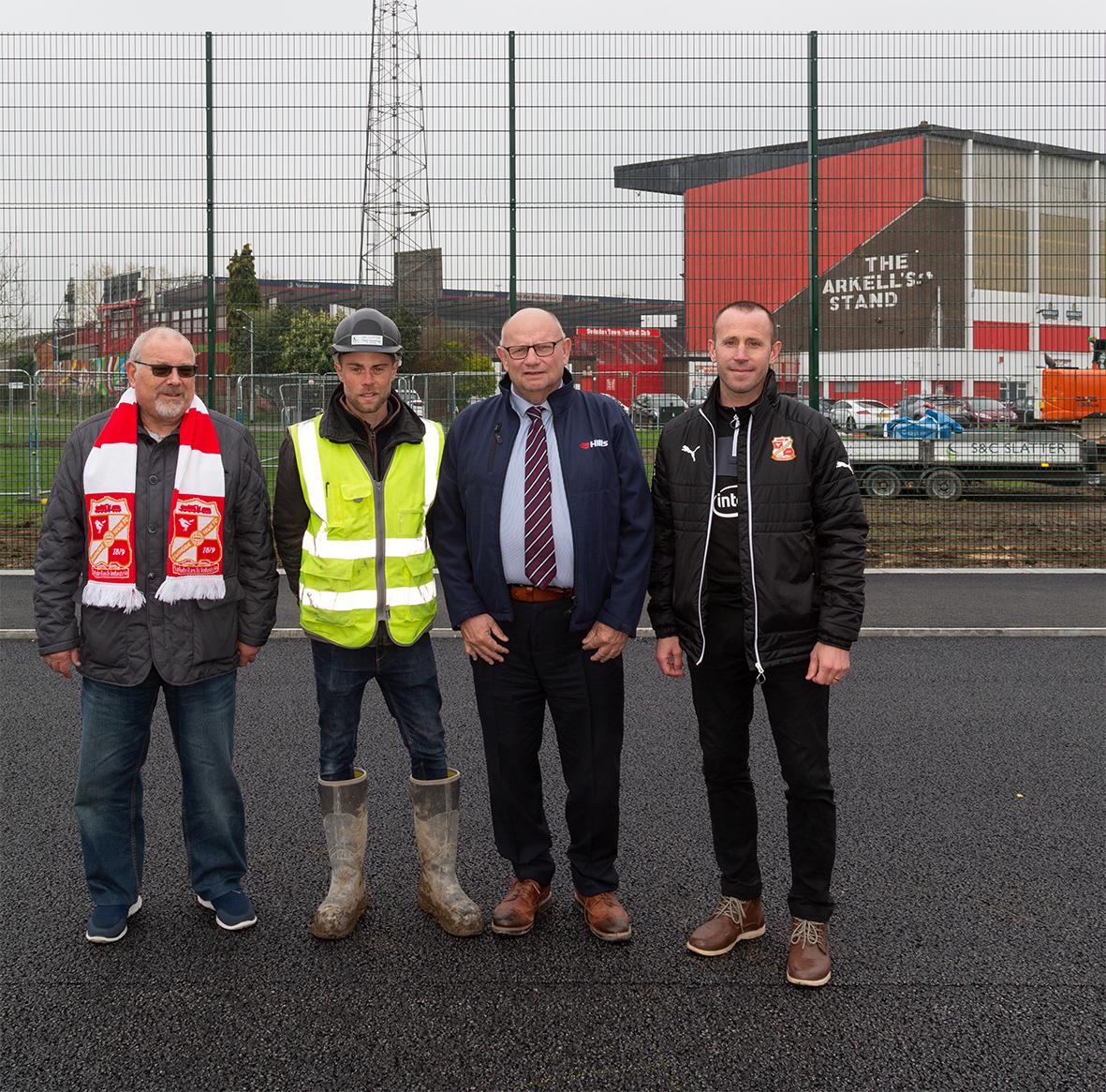 Building foundations at Swindon Town Football Club