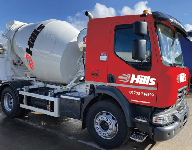Hills Quarry Mini-Mix Vehicle in Gloucester Hills Quarry Mini-Mix concrete mixer