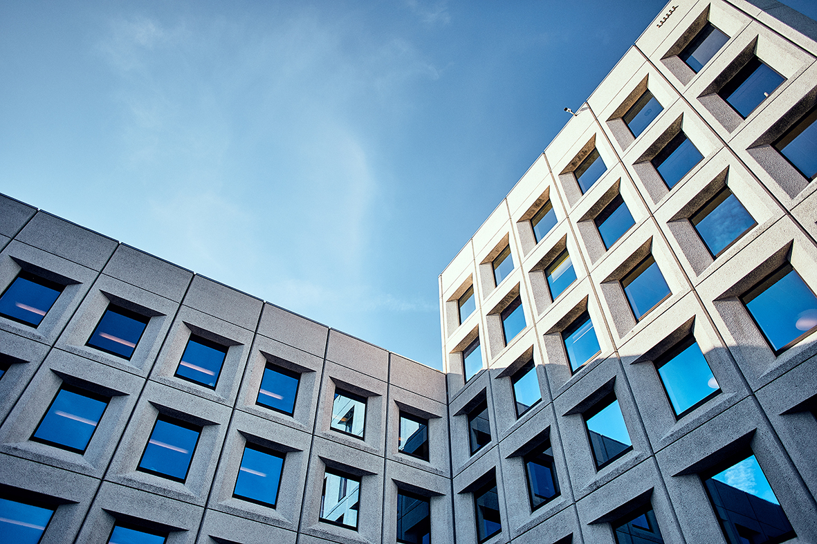 Concrete office block