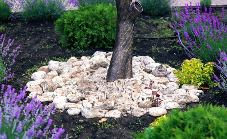 Garden rock beds
