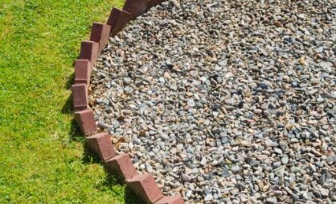 Accent gravel garden landscaping