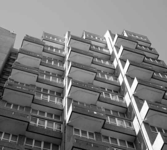 Concrete post war modern architecture