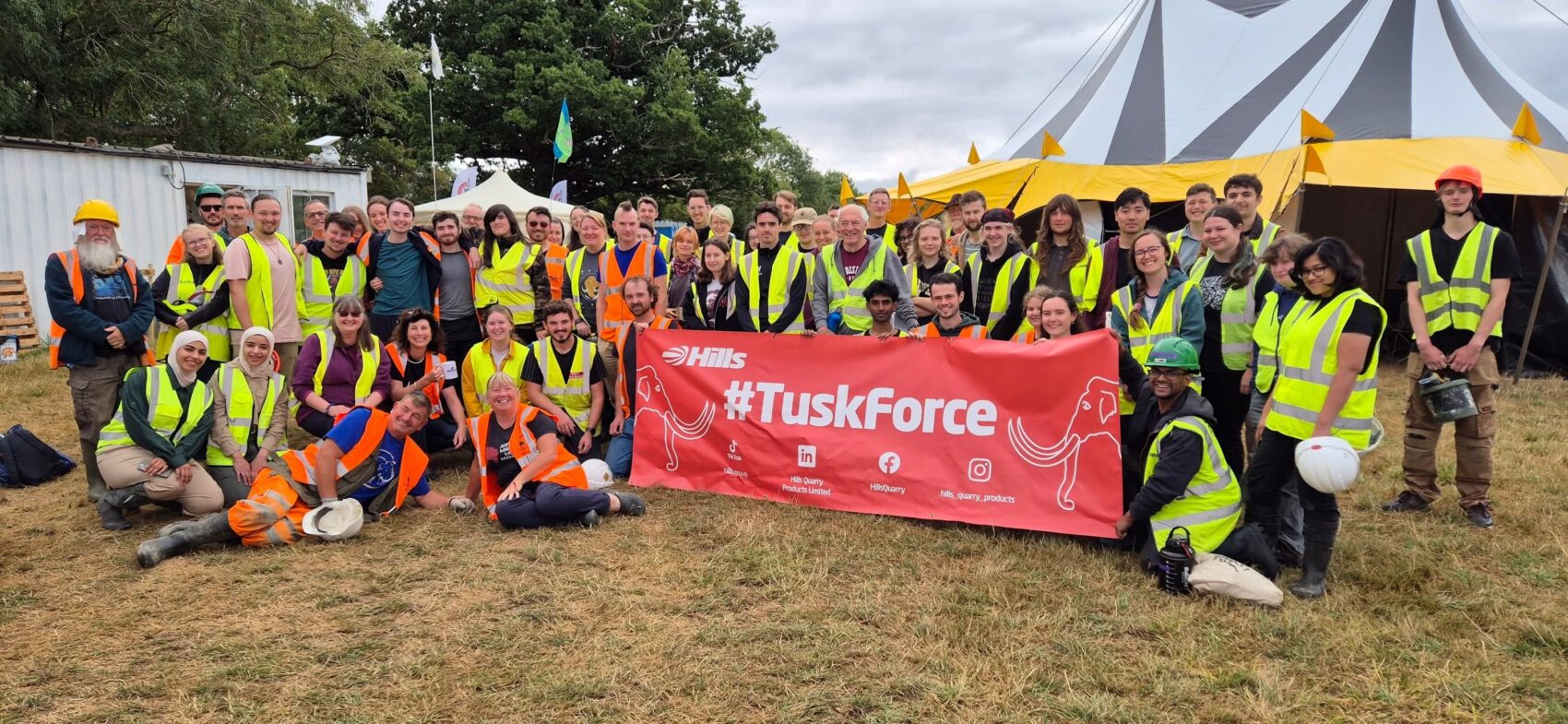 Hills Quarry Products, #TuskForce dig team banner