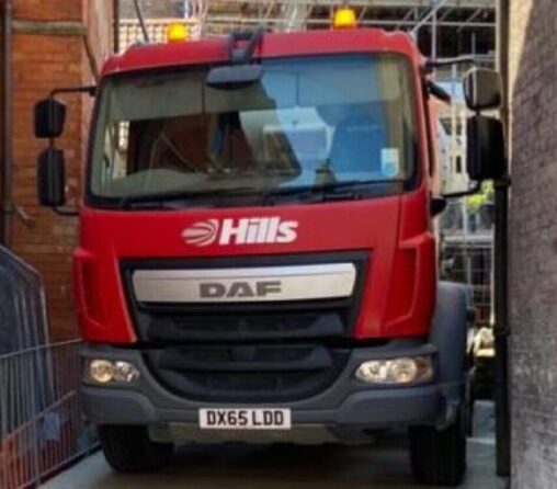 Hills Quarry Products, branded vehicle